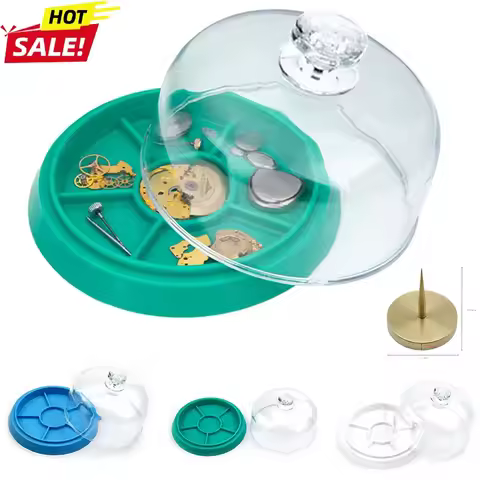Watch Parts Holder Tray Watch Movement Dust Cover Tray Parts Watchmakers Moistureproof Anti-dust Tra