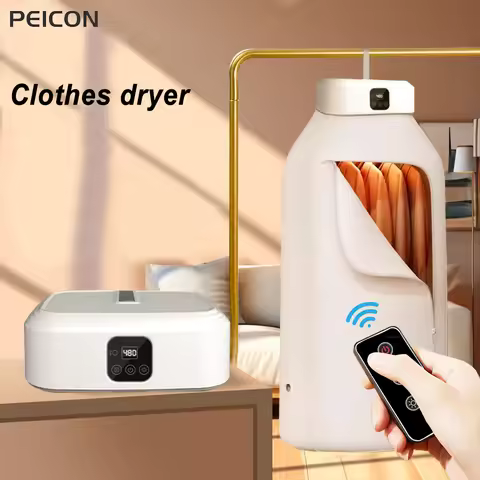 Clothes Dryer Remote Control Multifunctional Electric Clothing Drying Machine Portable Laundry Dryer