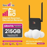 HKM 0127+ Indosat Hifi Air Modem Router Wifi 4G Free Quota 215GB 1 Year Unlock All Operators