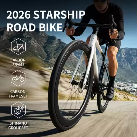 SAVA 2026 Starship Deluxe Full Carbon Road Bike with SHIMAN0 105 7120 Groupset Iridescent Gradient F