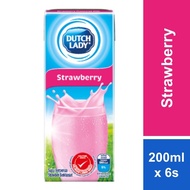 Dutch Lady UHT Milk Strawberry 200ml x 6