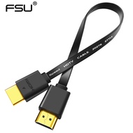 FSU 30cm 1m 1.5m HDMI-compatible To HDMI Cable 1080P Flat Cable Male-Male 1.4  Cable for Splitter Video HDTV PC DVD Projector Cable