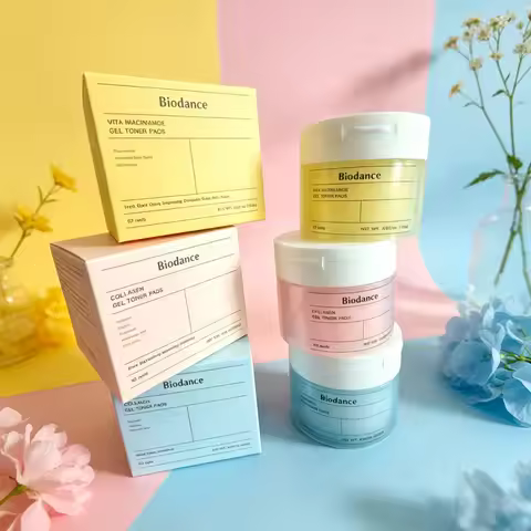 Biodance Gel Toner Pads Ampoule Serum Deeply Moisturize Improve Skin Hydration and Brightening for A