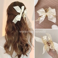NEW!! Aesthetic Hair Clip Ribbon Satin Hair Clip Ribbon