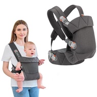 Baby Carrier, Cozy Toddler Carrier, Ergonomic Baby Carrier Newborn to Toddler with Head Support, Dar