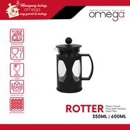 Omega Houseware Rotter Coffee & Tea Maker French Press With Stainless Steel Filter 350ml 600ml