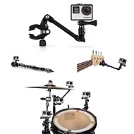 Adjustable Instrument Guitar Music Jam Mount Rotating Stage Clamp for GoPro Hero 9 8 7 6 5 4 Osmo SJCAM Xiaoyi AEE Action Accessories