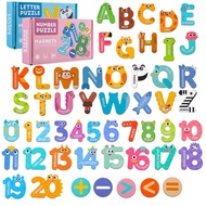 Magnetic Letters and Numbers, 52 Pieces Colorful Fridge Magnets for Toddlers 3-5, 26 Uppercase Magne