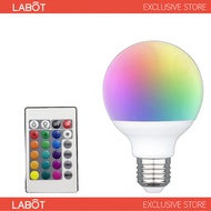 LABOT LED RGB Remote Control Bulb Ambient Light E27 220V G70 G80 G95 G120 9W 12W 15W 18W