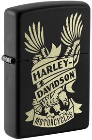 Zippo Harley-Davidson Eagle Design Black Matte Pocket Lighter