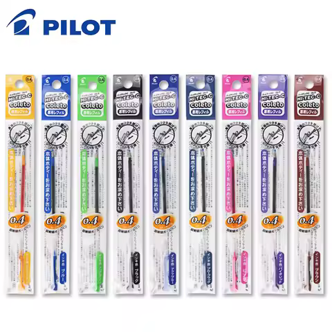 6pcs/lot Pilot Hi-Tec-C Coleto LHKRF-10C4 Gel Multi Pen Refill 0.4 mm Black/Blue/Red/ 15 colors avai