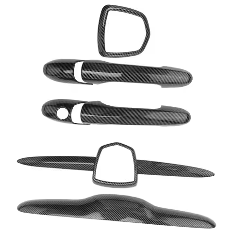 A75F-For Fiat Abarth 500 595 695 Front Rear Badge Cover+ Trunk Handle Cover+ Door Handle Cover Exter