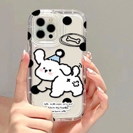 Cute Dog Clear Case for Xiaomi Mi 11 Lite Redmi Note 11 10 Pro 9 8 9S 10S 11S 9C 10C 12C Poco M5S M3 M4 X3NFC Cover
