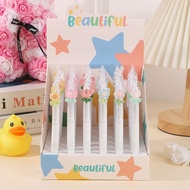 C click pen 36 Sticks Tulip Press st Gel Pen High-value Flower Cute Student Girl 0.5 Black Pen 9.8