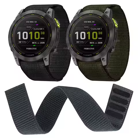 26mm 22mm Hook & Loop Nylon Strap For Garmin Enduro Watch Band Fenix 6 6X Pro 5X Plus/TACTIX DELTA/M