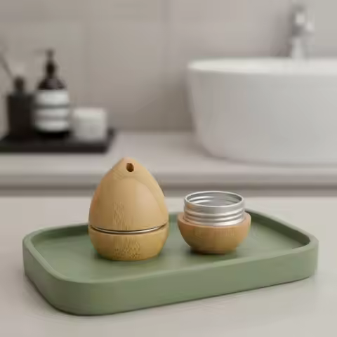 2026 NEW Refillable Mini Bamboo Aluminum Cosmetic Jar Travel Size Cream Lotion Balm Sample Container