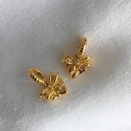 916 GOLD RIBBON DANGLE - LOKET RIBBON MASDORA DANGLE EMAS 916