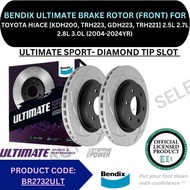 BENDIX ULTIMATE DISC BRAKE ROTOR (FRONT) FOR TOYOTA HIACE [KDH200, TRH223, GDH223, TRH221] '04-23YR 