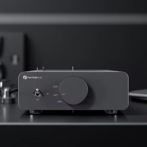 Fosi Audio Q6 USB DAC – XMOS XU316 & AK4493S Chipset, PCM 768kHz/32Bit & DSD512 Compact Desktop Hi-F