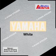 stiker cutting reflektif nyala yamaha nmax rx king fazzio motor music - white panjang 85 cm