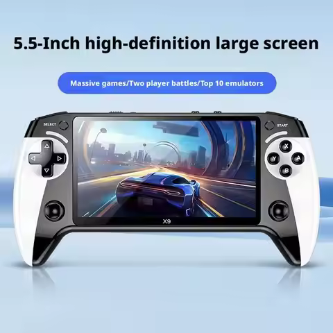 For X9 Handheld Game Console 5.5 Inch HD Screen 480*854 Sharp Resolution 1500mAh Lithium Battery Ret