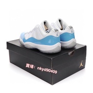Air Jordan 11 Retro Low UNC North Carolina Blue Patent Leather AJ11 528895-106 0YEL