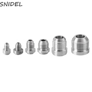SNIDEL Silver Male Aluminium Weld, External Thread AN4-AN20 Straight Male Weld Fitting Adapter, Weld