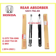 (100% ORIGINAL JAPAN) HONDA CITY T9A GM6 JAZZ T5A GK BRV REAR ABSORBER 1PAIR LEFT + RIGHT 52611-T9A-