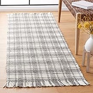 SAFAVIEH Natura Collection 2'3" x 8' Grey/Ivory NAT110F Handmade Wool Runner Rug