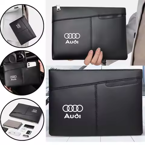 Men Clutch Walllet Leather Coin Bags Fashion Card Holder Organizer Bank Card Purse For Audi Q5 Q7 Q3