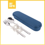 OHSOME  Alba Sol Cutlery Set (Dark Blue)/fork+spoon/