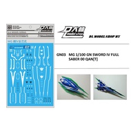 DL MODEL DECAL MG GN03 GN SWORD IV FULL SABER 00 QAN[T]