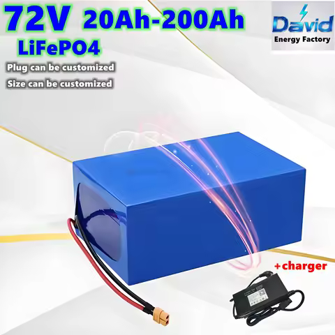 Rechargeable 72V scooter battery 40Ah 30Ah 50Ah 80Ah 100Ah 120Ah 150Ah 200Ah LiFePO4 lithium battery