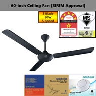 3H Kipas Siling (56 inci 5 Bilah Alat Kawalan Jauh)/(60 inci 3 Bilah) Electric Ceiling Fan [SIRIM]