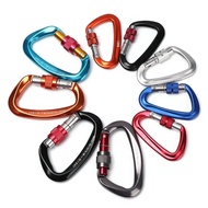 12/25KN Professional Safety Carabiner D Shape Key Hook Aluminum Climbing Security Master Lock Mountaineering Protective Tool