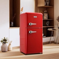志高復古冰箱小型美式歐式網紅家用迷你雙開門冷藏冷凍宿舍租房