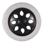 Black White Plastic Core Foam Shopping Trolley Cartwheel Casters