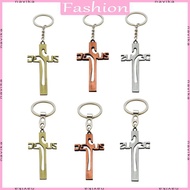 NAV Christian Vintage for Cross Keychain Metal Catholic Pendant Religious Hanging Ornament for Home 