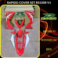 RAPIDO COVER SET RS150R/RS150 V1 WINNER 150 (8) RED (STICKER TANAM/AIRBRUSH) COVERSET