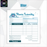BISA COD | nota laundry mini ukuran 10 x 11 cm  custom nama kamu sendiri | nota laundry 1 ply nota l