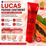 Lucas Papaw Ointment 25g Pawpaw Cream Natural Pawpaw Extract For Soothe Chapped Dry Lips Long-Lastin