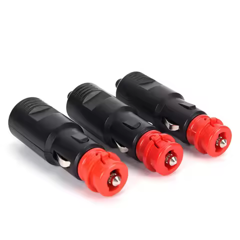 12V-24V Universal Car Cigarette Lighter Plug Socket Power Plug Connection Cigaret Socket Adaptor Mal