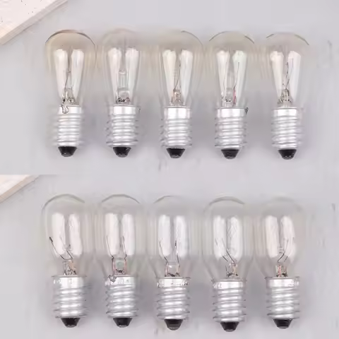 5PCS E14 Salt Lamp Globe Bulb 10/15/20/25W 220V-230V Incandescent Bulb Household Refrigerator Oven L