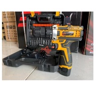 PROMO YUKIDO 12V MESIN BOR CAS 10 MM CORDLESS DRILL 2 BATERAI BOR 10MM CORDLESS DEWALT TECHNOLOGY