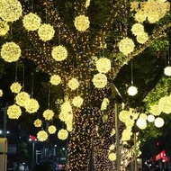 led藤球燈閃燈燈串滿天星圓球燈掛樹彩燈戶外景觀廣場亮化裝飾燈
