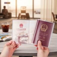 Transparent Passport & ID Card Holder, Travel Document Organizer, Passport Safety Cover Sarung Paspo