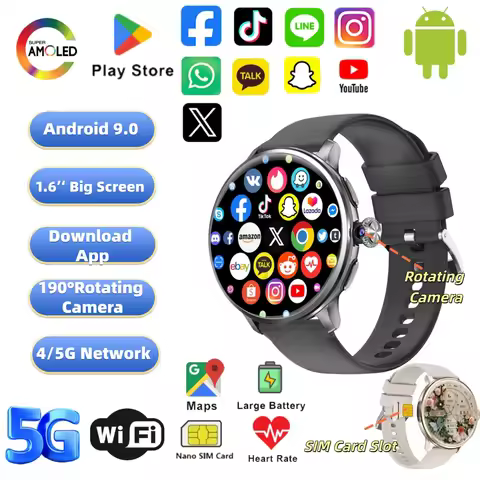 New H88 Lady Smart Watch 4G/5G SIM Card 1.65''AMOLED 480*480 950mAh Video Call WIFI GPS Women Men Du