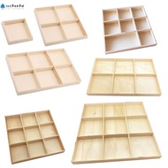 SUCHENHD Storage Wooden Box Cosmetic Tool Storage Plant Pot Stand Divided Drawer Desktop Organizer