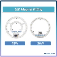 36W 48W COB LED Magnet Light Circular Tube Replacement Round Downlight Pengantian Lampu Bulat Magnet