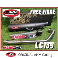 100% AHM RACING EXHAUST Cutting Standard 32MM LC135 4S 5S/ Y15 Lc135 V1 V2 V3 V4 V5 V6, STD Open Ekzos, LC135 Ekzos AHM